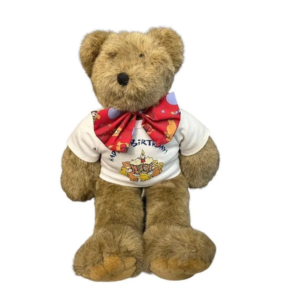 Vintage Build a Bear Teddy Bear Classic Style Plush Stuffed Animal Tan Brown